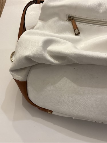Michael Kors White And Brown Leather Purse Handbag As Seen - Bild 13 von 16
