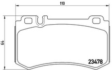 BREMBO Bremsbelagsatz, Scheibenbremse P 50 061 für MERCEDES-BENZ