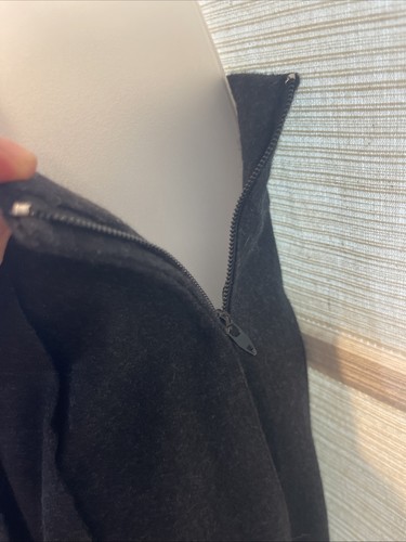 RARE VTG GIANFRANCO FERRE Gray Wool Pantsuit Black Faux Fur Front~Sz.S~Mint - Picture 11 of 16