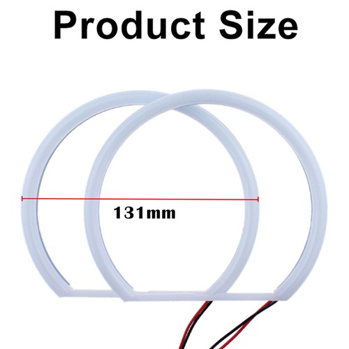 For BMW E46 M3 3 5 Series Cotton LED Angel Eyes Halo Ring Bright White 4Pc 131mm - Picture 2 of 9