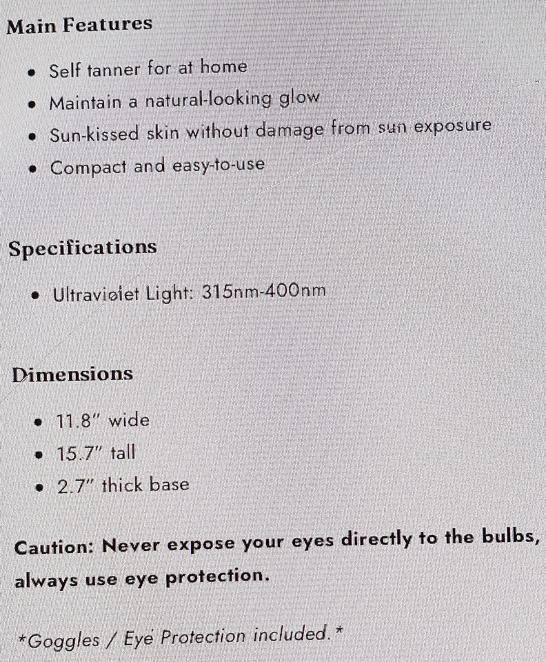 AAOCARE PROTAN TANNING LIGHT/LAMP ACHIEVE THAT NATURAL "SUN KISSED LOOK" AT HOME - Image 4 of 4