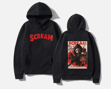 2 sides hoodie halloween 2024, Scream VI Ghostface Hoodie, Classic Simple hoodie