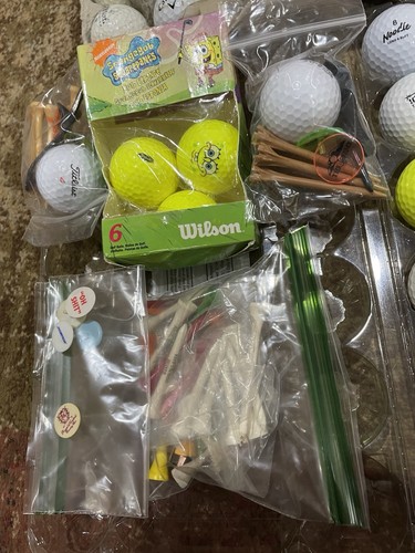65 meist neue Golfbälle, 10 Schaumstoff & 24 Air-Flow Practice, T’s, Divot Plektren usw. - Bild 5 von 7