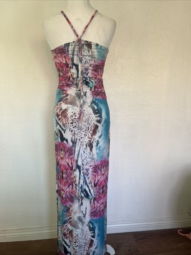 Venere Maxi Estate Stampa Animalier Tropicale, Abito Civetta Nuovo Tg XSmall - Foto 7 di 19