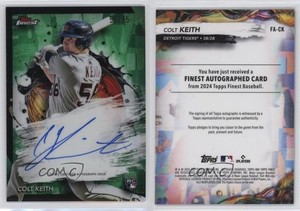 2024 Topps Finest Green Refractor /75 Colt Keith #FA-CK Rookie Auto RC