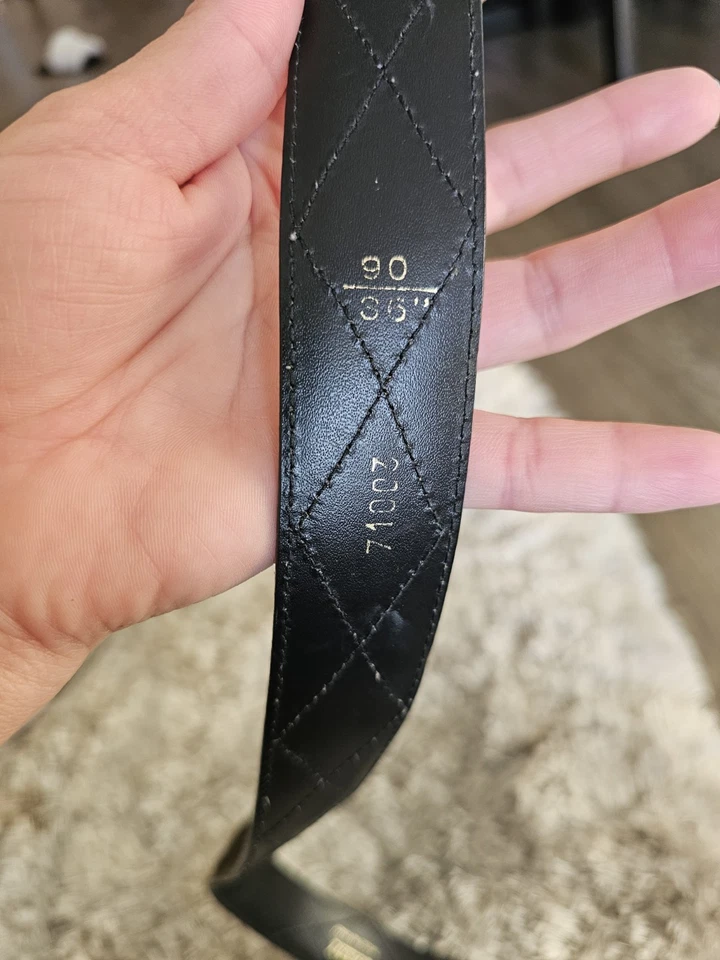 Cinturón de cuero de gamuza marrón oliva Bally para hombre - Hecho en Italia - Talla 36 Foto 3 de 4