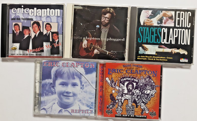 5 lot CDS...Eric Clapton...Blues Power...Draggin' My Tail...Reptile...Stages