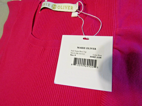 Nuevo Con Etiqueta MARIE OLIVER RORY TOP Talla S Color ROSA ROSA INTENSO - Imagen 2 de 4