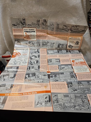 A.C. GILBERT 1961 SCIENCE TOYS, ERECTOR, CHEMISTRY, FOLD-OUT BROCHURE  - Picture 6 of 13