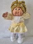 HTF Vintage Original Blonde Cabbage Patch Doll Popcorn Hair Dressed