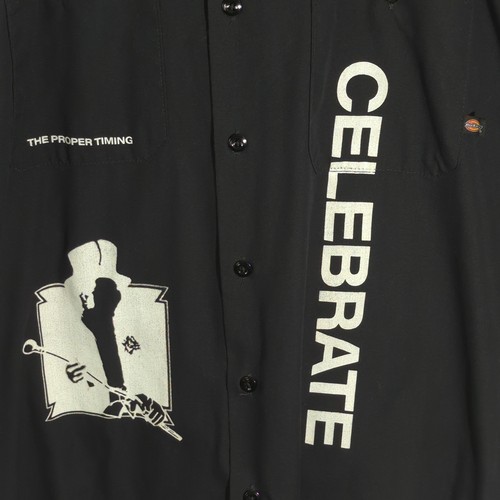 Dickies x Holiday Brand Large Work Shirt Men Black Graphic Short Sleeve New York - Picture 2 of 5