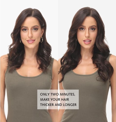 100% Human Hair Extensions 7pcs Clip In Remy 16in Hair Extensions, Bleach Blonde - Picture 6 of 7