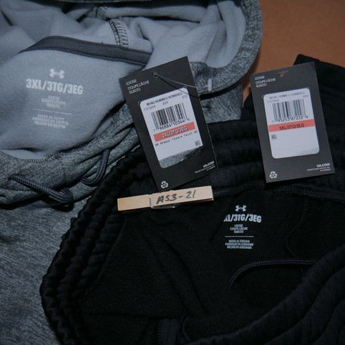 Under Armour Men's 2 Piece Sweatsuit Size 3XL Fleece Tracksuit Gray/Black NWT - Picture 2 of 14