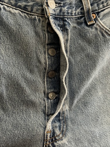 Levi's 501 Jeans actual size W35 L29 Made in USA 501-0193 *Ripped - Picture 9 of 19