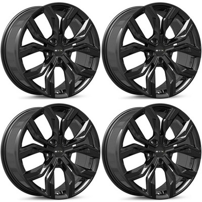 Set of 4 18in Black Wheel Rims for 2002+ Infiniti, RTXF69D 18x7.5 5x114.3 ET38 5