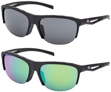 Adidas Semi-Rimless Soft Square Sport Sunglasses w/ Slim Temples - SP0112