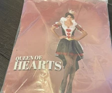 New Womens Queens Of Hearts Halloween Costume Large
