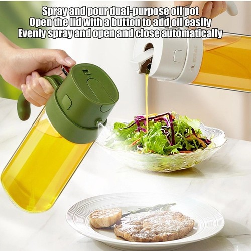 2pcs~2-in-1 Oil Spray Bottle Refilable Glass Cooking Olive Oil Sprayer Dispenser - Picture 13 of 15