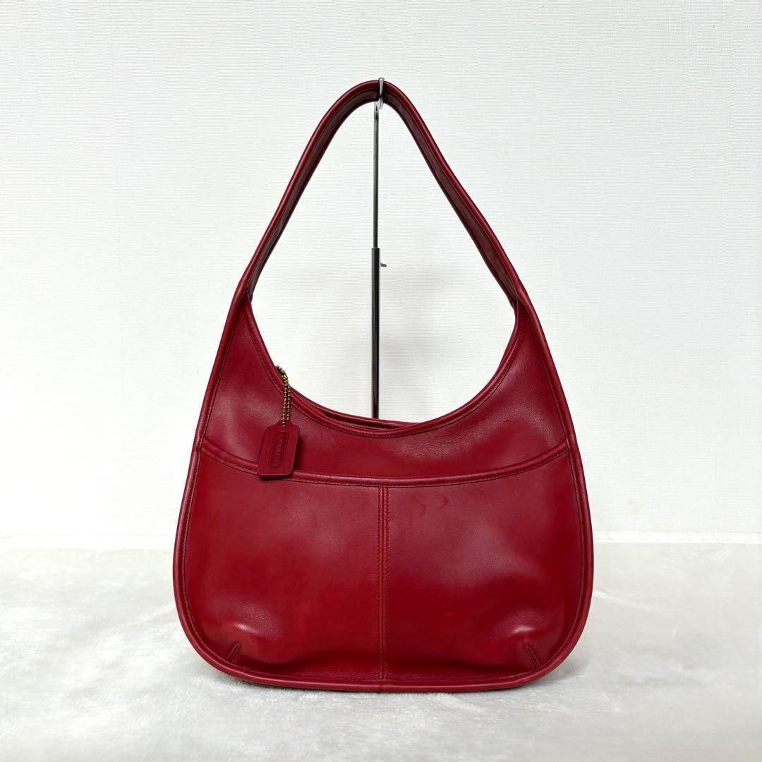 未使用級 vintage coach old archive ergo Old Coach Ergo Zip Shoulder bag Leather Red Vintage Used 111904 | eBay