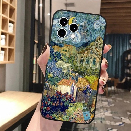 Phone Cover For iPhone 16 Pro Max 15 14 13 12 11 XR XS Fashion Oil Painting Case - Picture 8 of 12