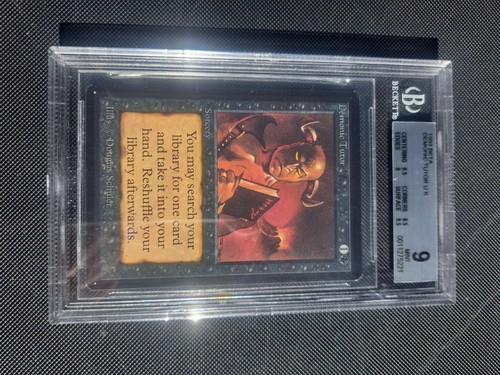 MTG Magic the Gathering Beta Demonic Tutor Graded BGS 9