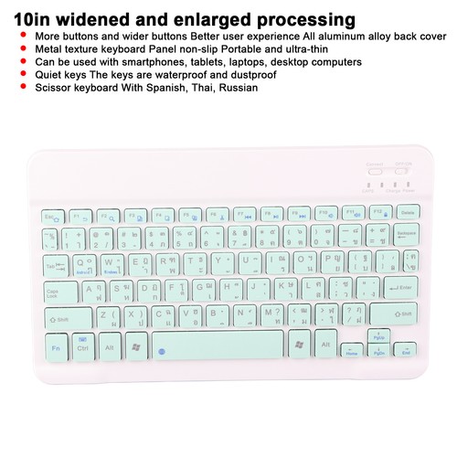 Thai)Wireless Keyboard Keycaps Typewriter Compatible With Universal - Picture 9 of 12