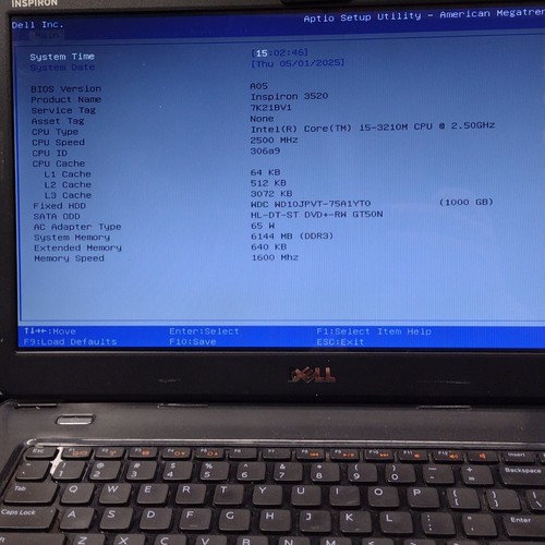 Dell Inspiron 3520 15.6" Laptop i5-3210M 6GB RAM 1TB HDD HDMI Win 10 Home H3019 - Picture 2 of 18