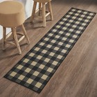 Black Check Indoor/Outdoor Rug/Runner Rect 22x96 VHC Brands