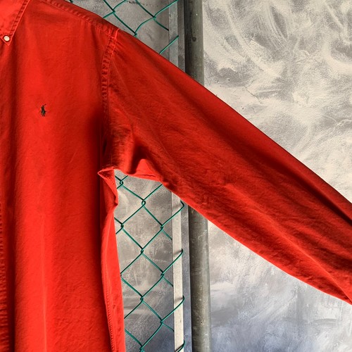 Polo Ralph Lauren Shirt Button Up Men's Size XL Solid Orange Long Sleeve - Picture 4 of 10