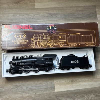 Lionel Large Scale 8-85103 A.T.S.F. 4-4-2 Steam Locomotive & Tender w/ Box 1988