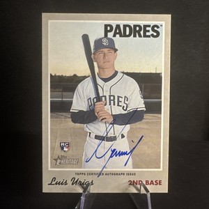 2019 Topps Heritage LUIS URIAS Real Ones Autograph Rookie AUTO #ROA-LU