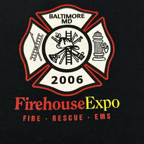 2006 Firehouse Expo Baltimore MD T-Shirt SZ-L - Fire Rescue EMS-Vintage - Picture 2 of 7