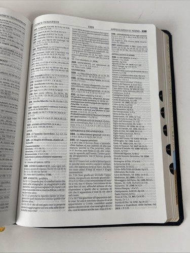 Italian Bible La Sacra Bibbia Nuova Riveduta 2006 Black FC Thompson - Picture 17 of 19