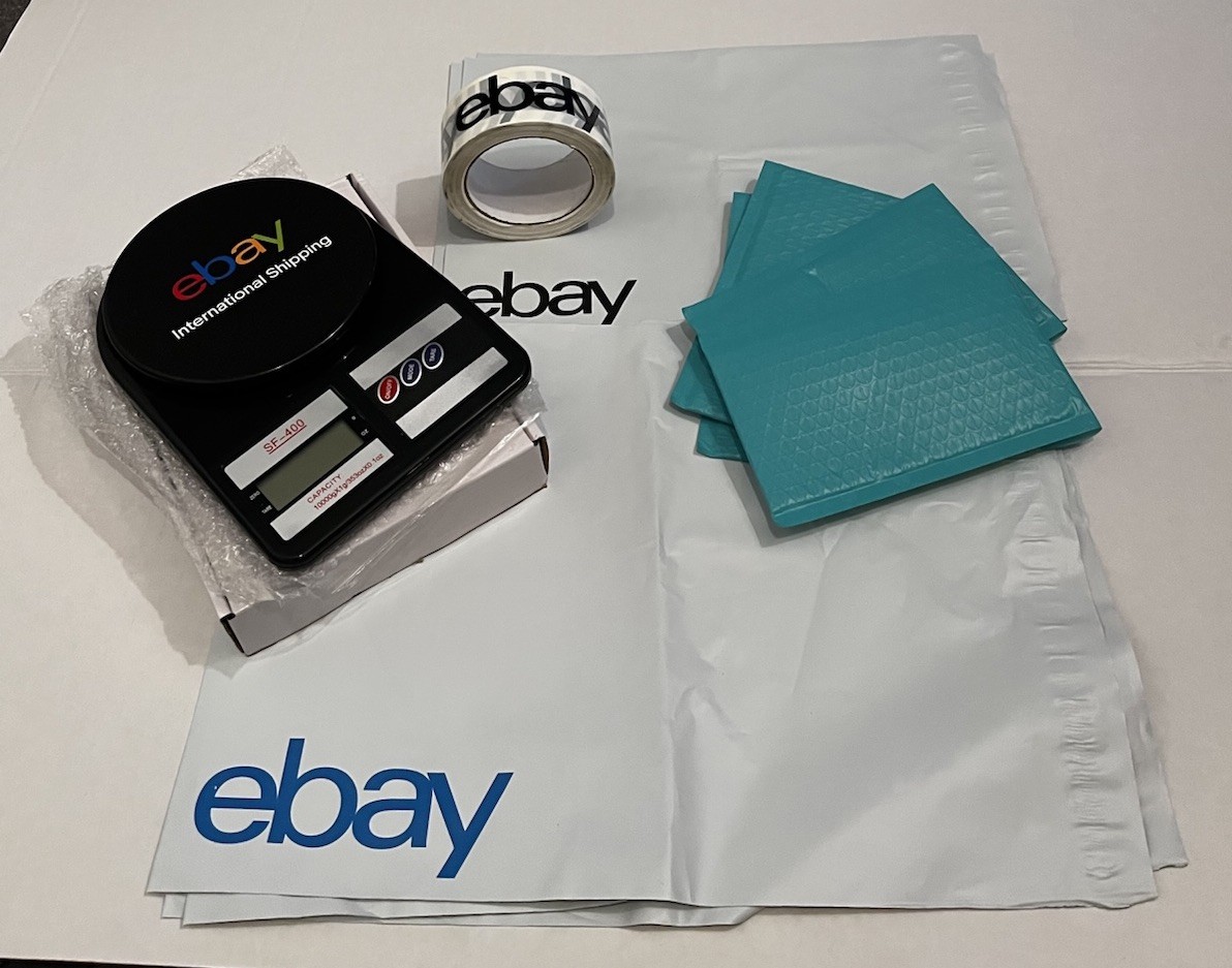 EBAY Logo Starter Shipping Supplies for New Seller Tape Scale Mailers &plus; More