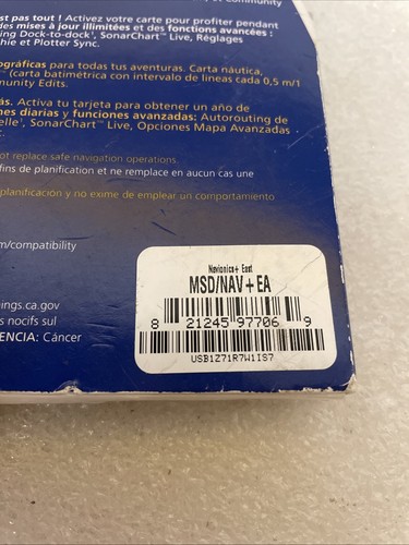 Navionics + East Region MSD/NAV+EA Marine And Lake Charts New Open Box - Picture 3 of 5