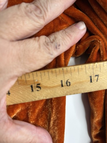 Amber Skies M Langarm Samt Cropped Bluse Orange Y2K Fairy Coquette 1887 - Bild 9 von 11