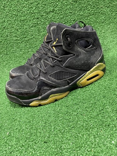 Men’s 9- air jordan flight club 91 black Gold - Picture 4 of 8