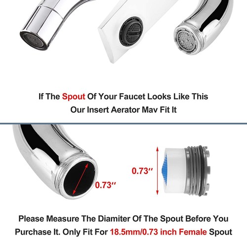 5 Pezzi Rubinetto Aeratore - Inserto Acqua 18,5mm/0,73Inch, 5PCS-18,5mm/0,73Inch  - Foto 6 di 7