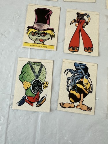 Vintage 1960s Crazy Comic Stick-ons Stickers Lot - Picture 4 of 6