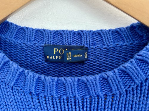 Polo Ralph Lauren Sweater Cotton Knit American Flag - Blue- Women's Size SP - Picture 5 of 9