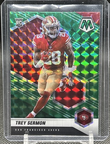 2021 Panini Mosaic - Rookies Trey Sermon #324 Green Mosaic Prizm (RC) - Picture 1 of 2