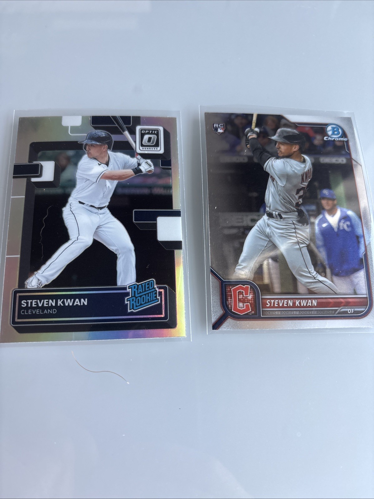 2022 Bowman Chrome Steven Kwan #39 (RC) + Bonus Card