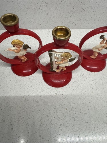 vintage christmas angel candle holders made In Germany - Picture 2 of 5