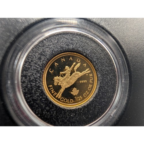 2006 CAN 50-Cent Cowboy Special Issue 1/25 oz .9999 Pure Proof Gold w/ COA