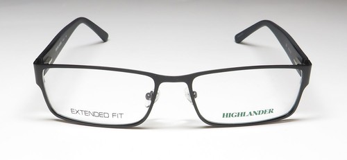 NEW HIGHLANDER HXL605 EYEGLASS FRAME 61-18-155 RECTANGULAR FULL-RIM MENS METAL & - Picture 3 of 8