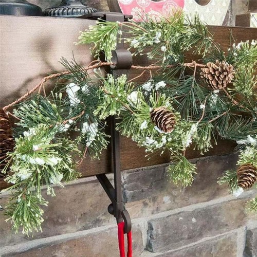 Colgador de medias y guirnaldas para chimenea para el hogar - cada soporte de manto tiene dos ganchos - Imagen 8 de 20