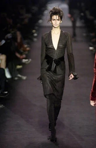 36.5/6.5❤️Botas Tom Ford Yves Saint Laurent Cuero Sobre la Rodilla Tacones Altos OTK Foto 2 de 4