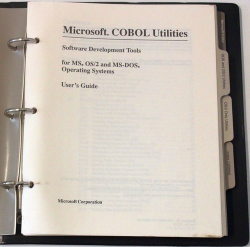 RARITÄT - Microsoft COBOL 3.0 - DOS, OS/2 - Englisch - 5¼″ - Bild 4 von 5