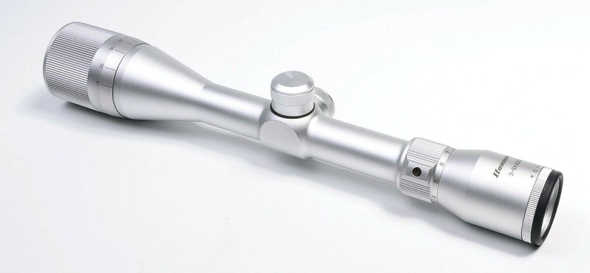 Stainless Silver Rifle Scope 3-9x40 AO Parallax Adjustable