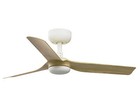 Bedroom Ceiling Fan Soft Remote Control 90cm Mini Punt White Maple